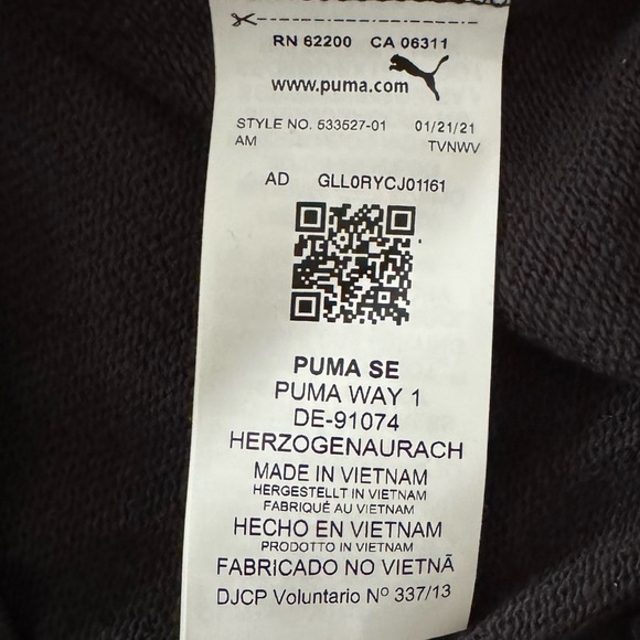 Brand new “Puma”men’s full zippered sweatshirt.Size-L,color-black(multicolor)💚 - Picture 6 of 8